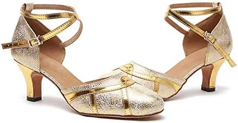 DKZSYIM Women's Professional Latin Dance Shoes Ballroom Wedding Performance Shoes,Model YCL212