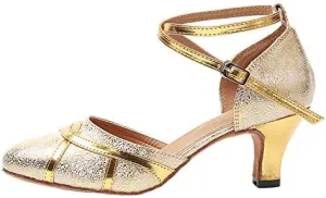 DKZSYIM Women's Professional Latin Dance Shoes Ballroom Wedding Performance Shoes,Model YCL212