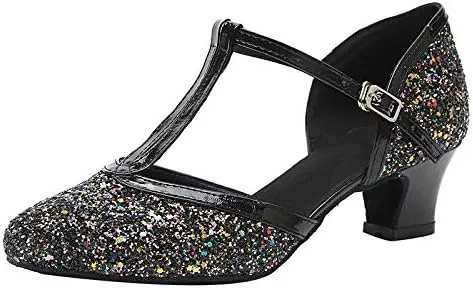 DKZSYIM Women's Professional Latin Dance Shoes Ballroom Wedding Performance Shoes,Model YCL248