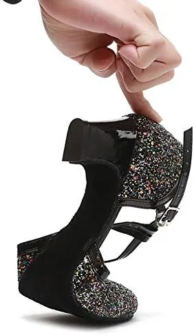 DKZSYIM Women's Professional Latin Dance Shoes Ballroom Wedding Performance Shoes,Model YCL248
