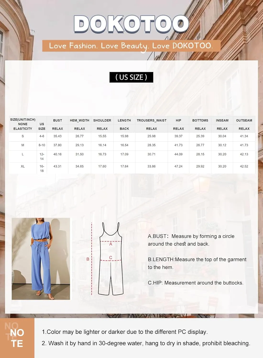 Dokotoo Summer 2 Piece Outfits for Women Sleeveless Crop Tank Tops and Wide Leg Pants with Pockets