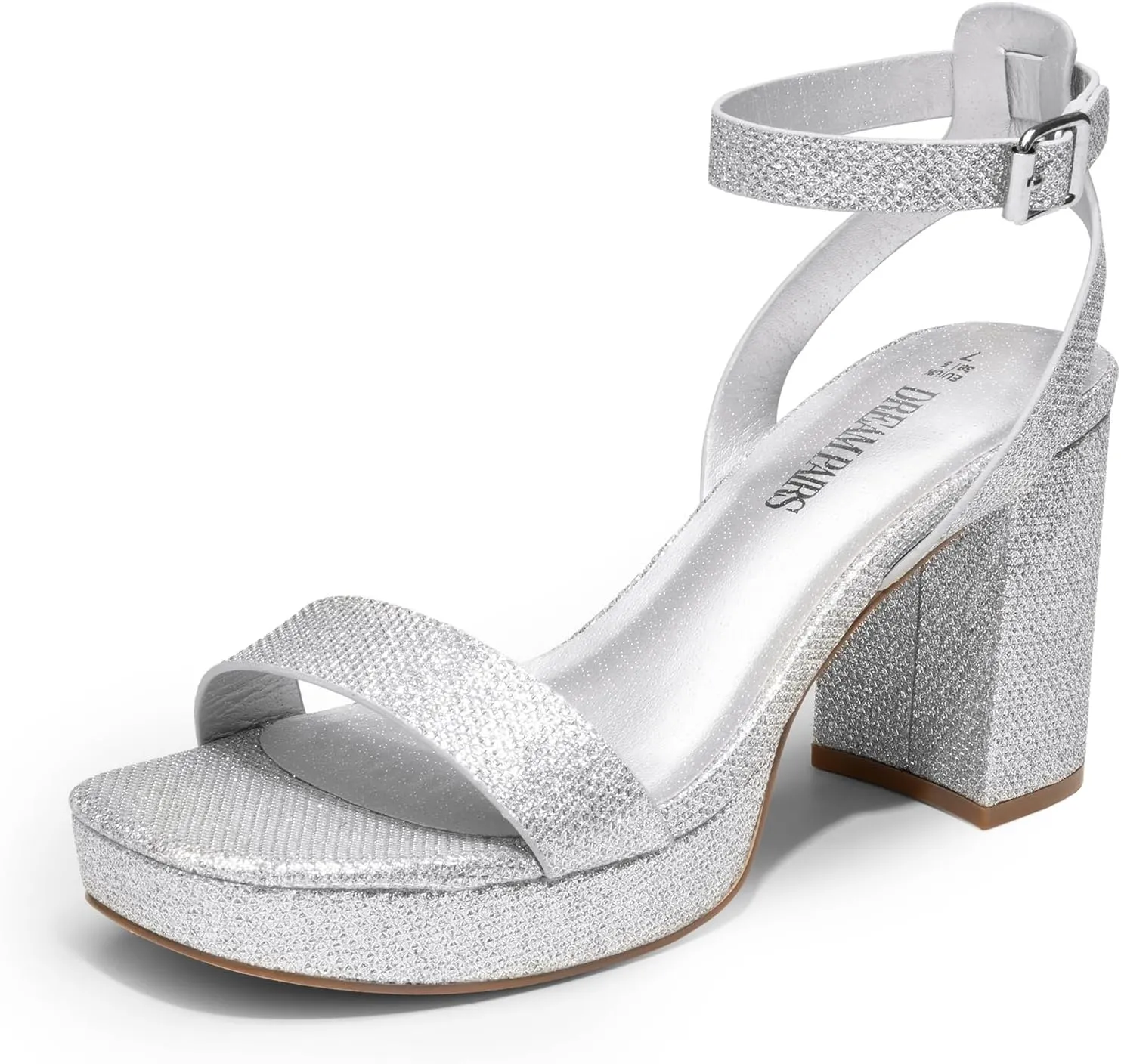 DREAM PAIRS Platform Heels for Women High Block Chunky Open Toe Ankle Strap Heels Fashion Wedding Party Evening Prom Dance Dress Pump Sandals Shoes