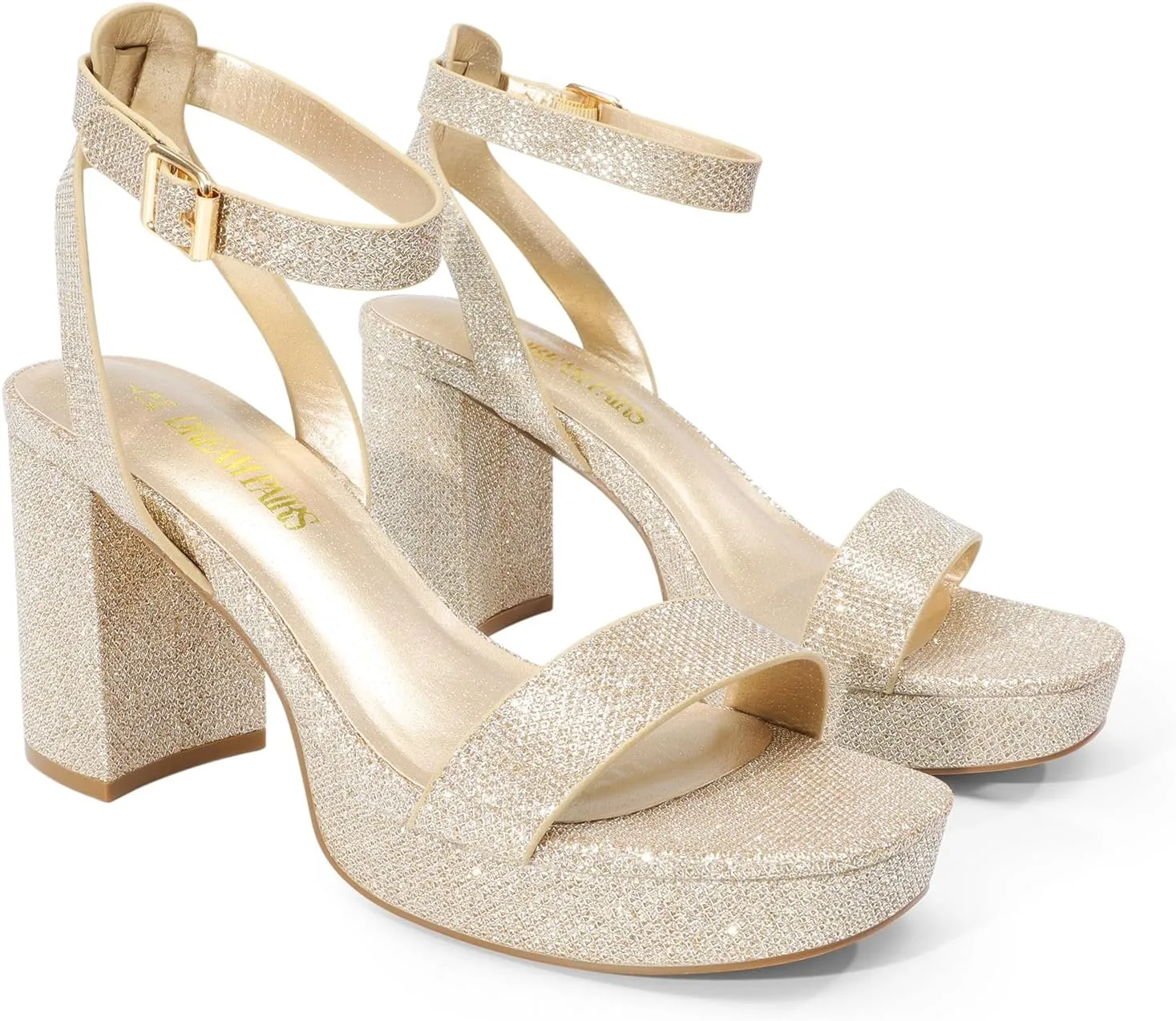 DREAM PAIRS Platform Heels for Women High Block Chunky Open Toe Ankle Strap Heels Fashion Wedding Party Evening Prom Dance Dress Pump Sandals Shoes