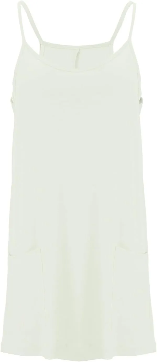 Dress with Shorts Underneath for Women Summer Sleeveless Romper Dresses Active Workout Dress with Built in Shorts