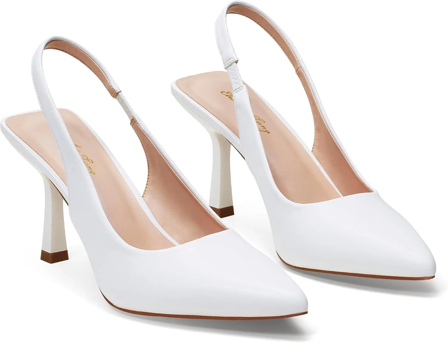 Elisabet Tang 3.14 in Trendy Slingback Stiletto Pumps for Women - Sexy Slip on Pointed Closed Toe mid High Heels Daily Party Office