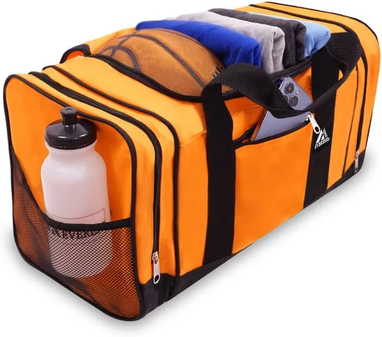 Everest Sporty Travel Duffel Bag, Orange, One Size