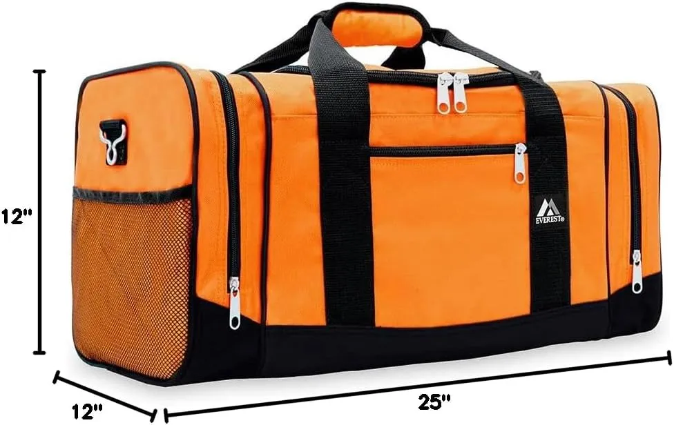 Everest Sporty Travel Duffel Bag, Orange, One Size