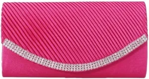 Fabric Art Inlay Rhinestones Evening Bag French Simple Clutch Purses
