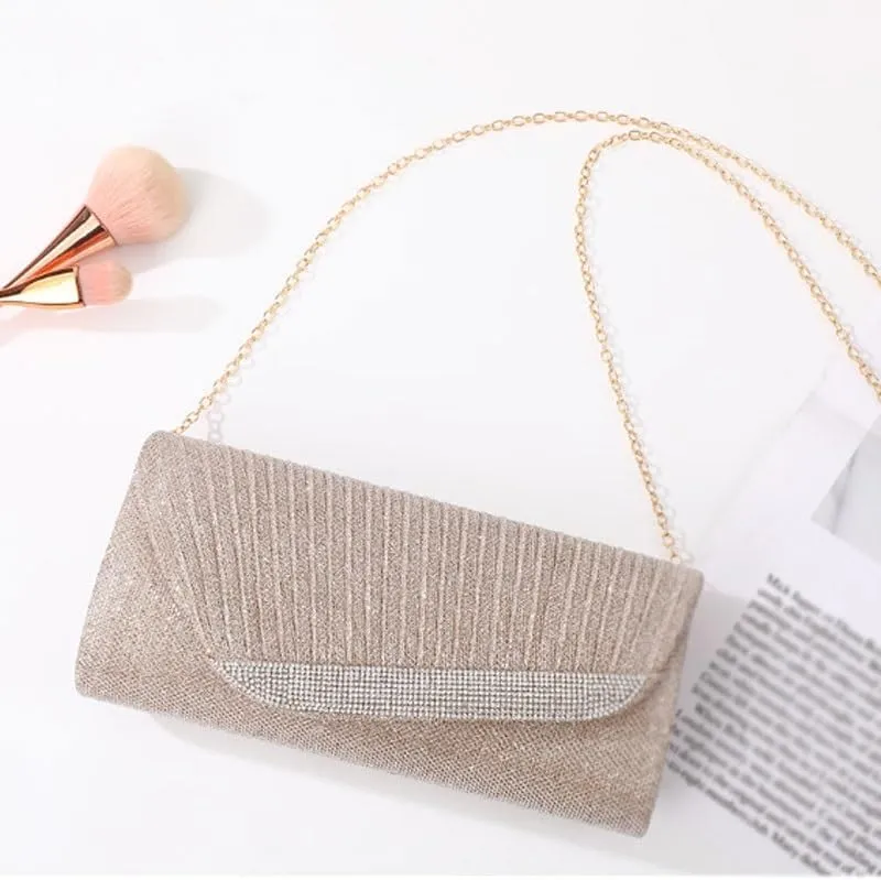Fabric Art Pleated Clutch Purses Simple Versatile Evening Bag