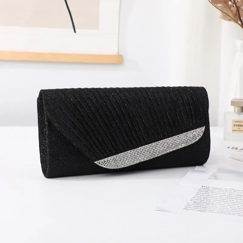 Fabric Art Pleated Clutch Purses Simple Versatile Evening Bag