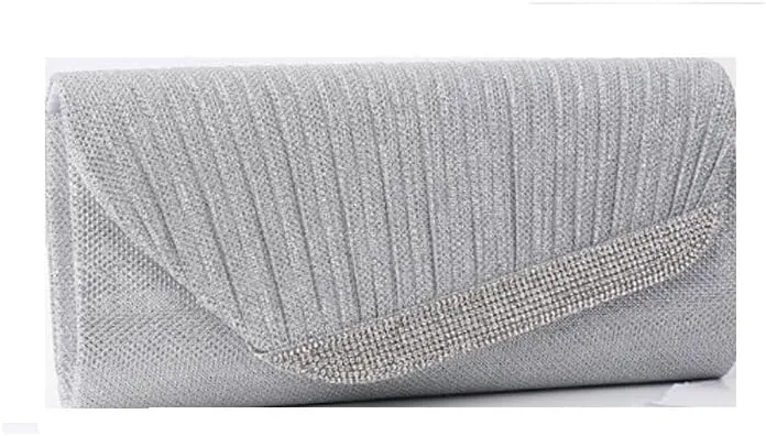 Fabric Art Pleated Clutch Purses Simple Versatile Evening Bag