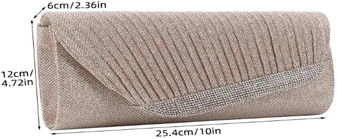 Fabric Art Pleated Clutch Purses Simple Versatile Evening Bag