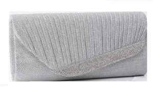 Fabric Art Pleated Clutch Purses Simple Versatile Evening Bag