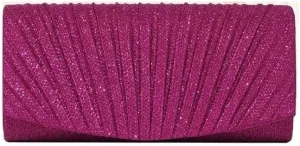 Fabric Art Pleats Evening Bag French Simple Clutch Purses