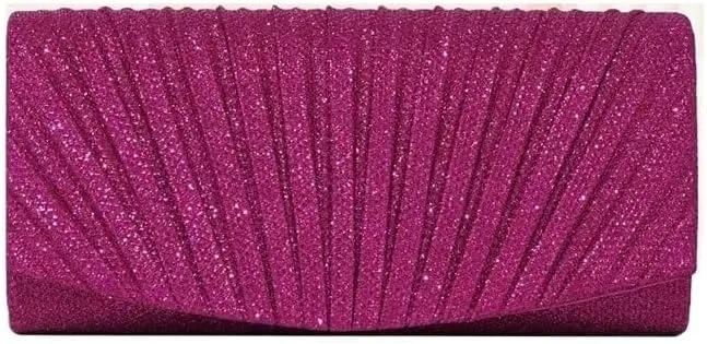 Fabric Art Pleats Evening Bag French Simple Clutch Purses