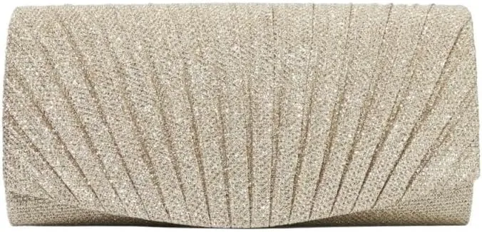 Fabric Art Pleats Evening Bag French Simple Clutch Purses