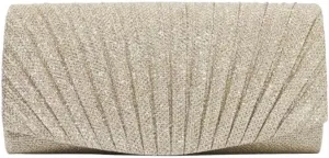 Fabric Art Pleats Evening Bag French Simple Clutch Purses