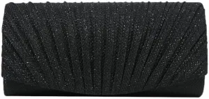 Fabric Art Pleats Evening Bag French Simple Clutch Purses