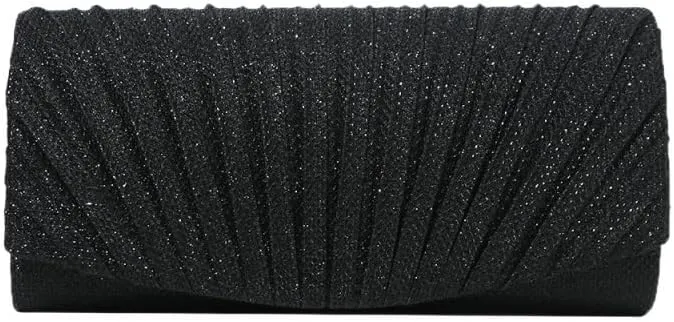 Fabric Art Pleats Evening Bag French Simple Clutch Purses