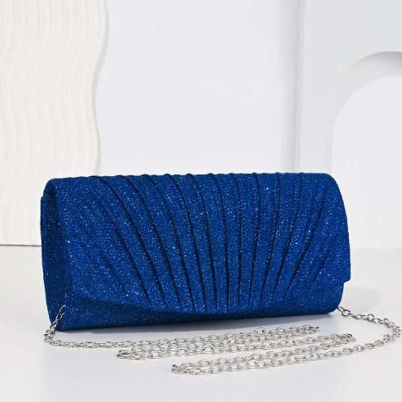 Fabric Art Pleats Evening Bag French Simple Clutch Purses