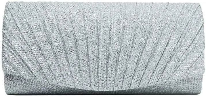 Fabric Art Pleats Evening Bag French Simple Clutch Purses