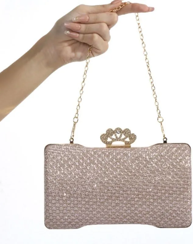 Fabric Art Shiny Evening Bag French Simple Clutch Purses