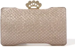 Fabric Art Shiny Evening Bag French Simple Clutch Purses