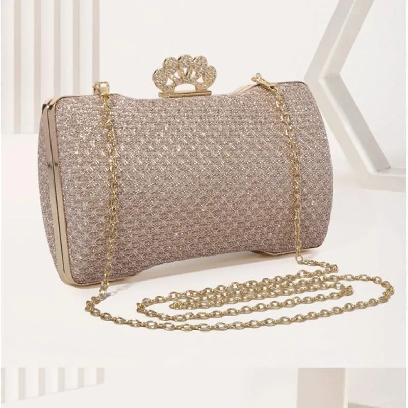 Fabric Art Shiny Evening Bag French Simple Clutch Purses