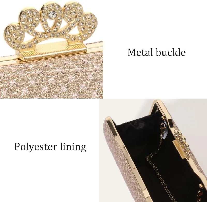 Fabric Art Shiny Evening Bag French Simple Clutch Purses