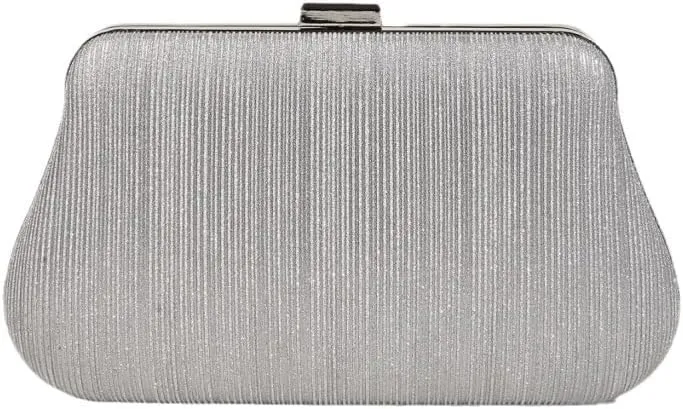 Fabric Art Silver Banquet Handbag Simple Versatile Dress Evening Bag
