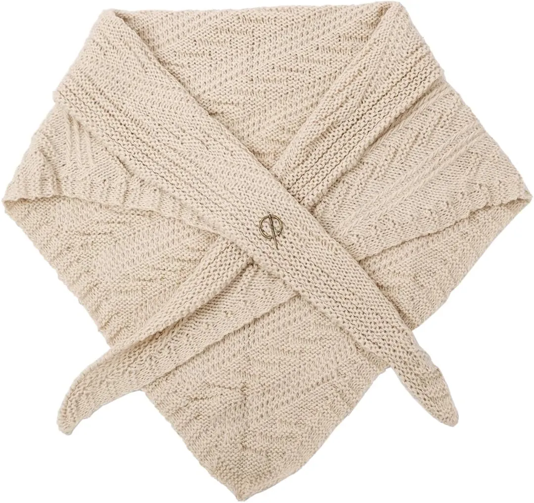 FAD-4U Women Winter Warm Scarf Medieval Vintage Knitted Cosy Wrap Shawl Warm Ladies Sweater Triangular Scarves Cape