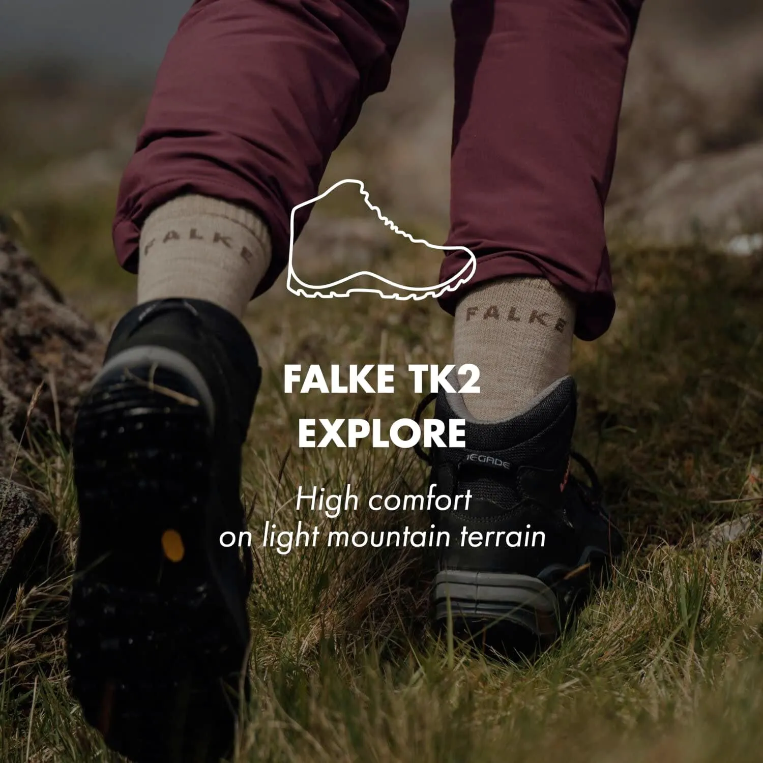 FALKE Women's TK2 Explore Cool Short Hiking Socks, Medium Padding, 1 Pair