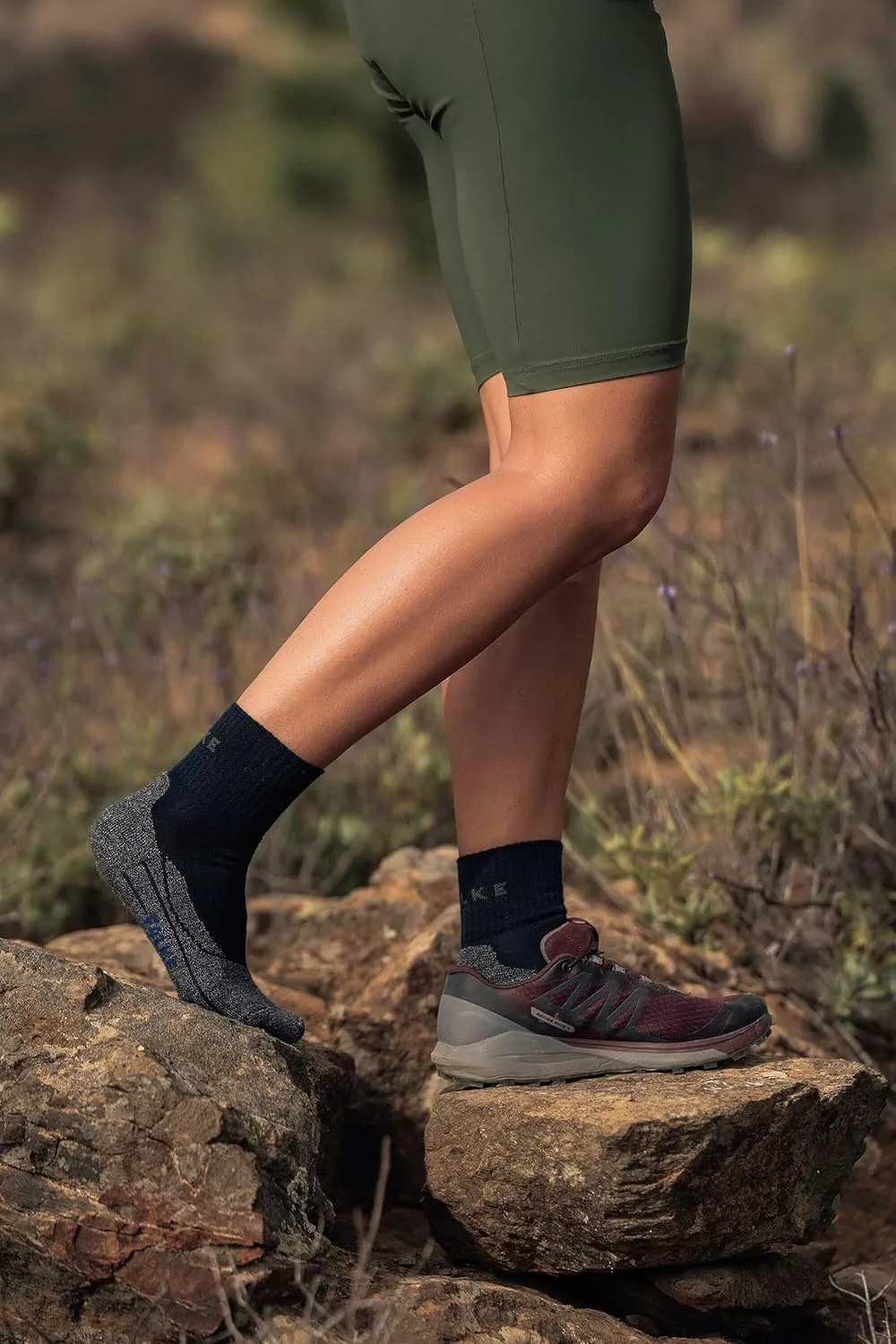 FALKE Women's TK2 Explore Cool Short Hiking Socks, Medium Padding, 1 Pair