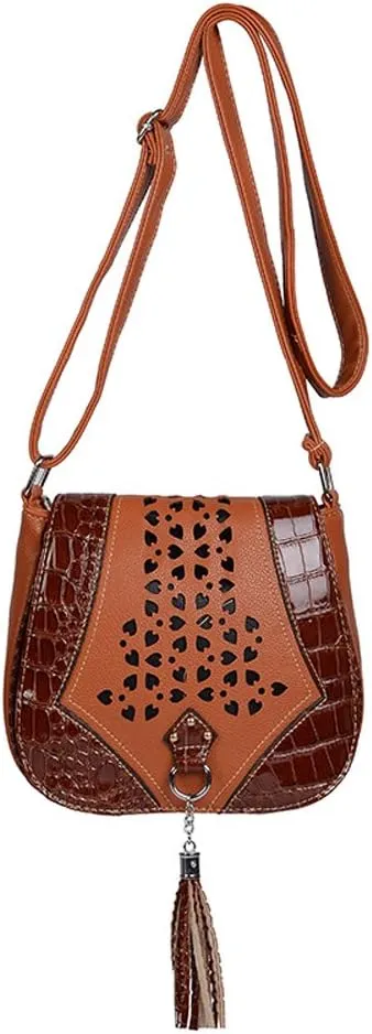Fashion Small Shoulder Bags PU Leather Satchel Vintage Handbags for Women with Adjustable Strap and Magnetic Button