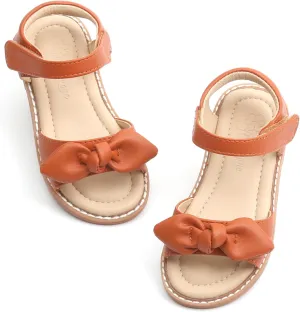 Flaryzone Toddler Little Girls Glitter Flower Open-Toe Flat Dress Sandals Summer Shoes