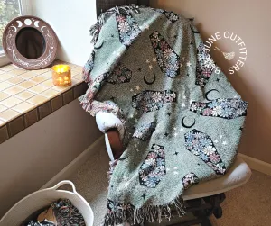 Floral Coffin Pattern | Celestial Woven Blanket