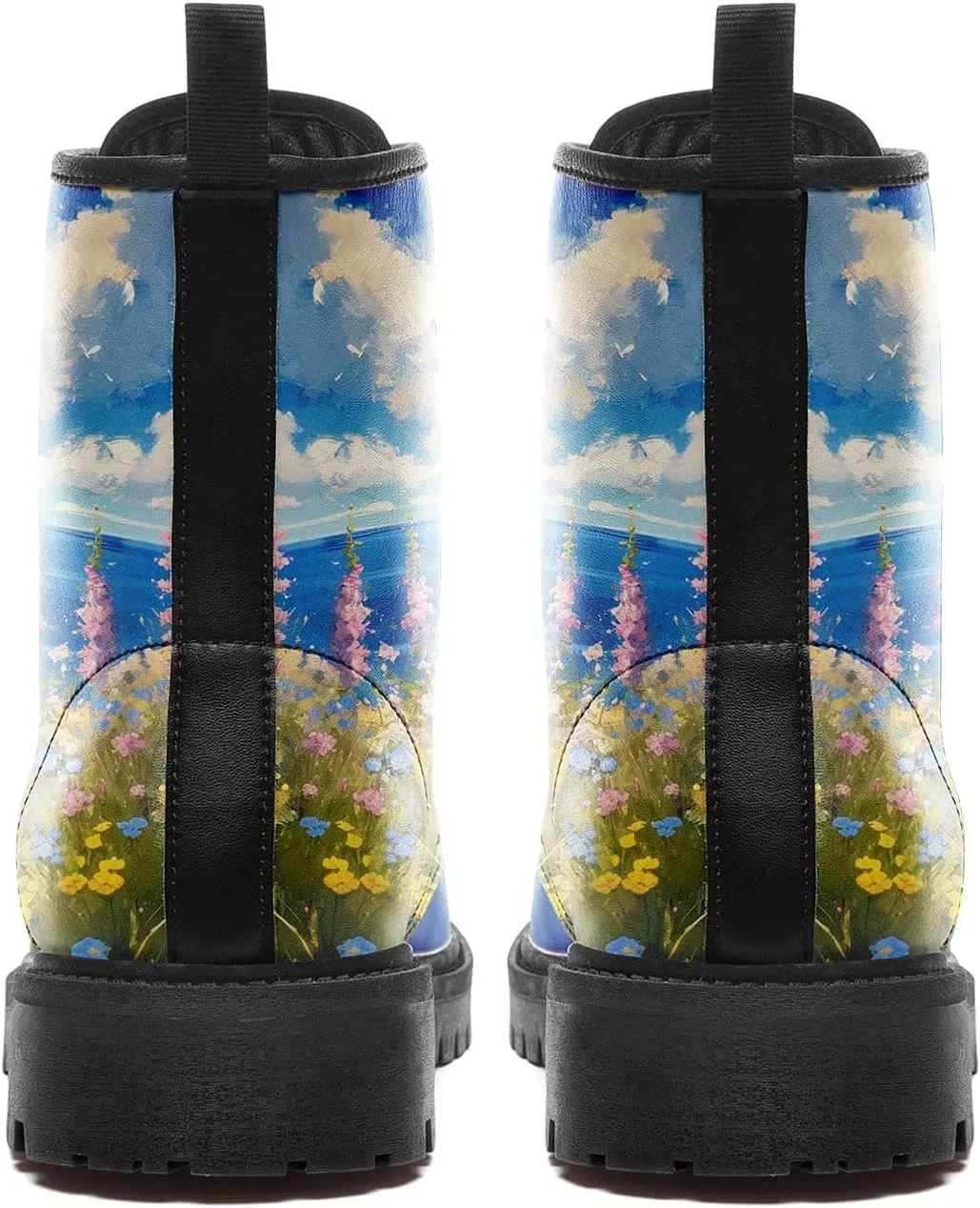 Floral Lady's Ankle Boots Fashion Comfortable Platform Women's Dress Booties Gift Flowers Lace-up Trendy Dress Shoes