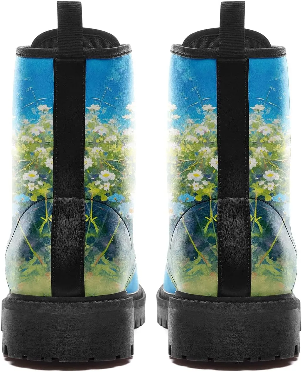 Floral Lady's Ankle Boots Fashion Comfortable Platform Women's Dress Booties Gift Flowers Lace-up Trendy Dress Shoes