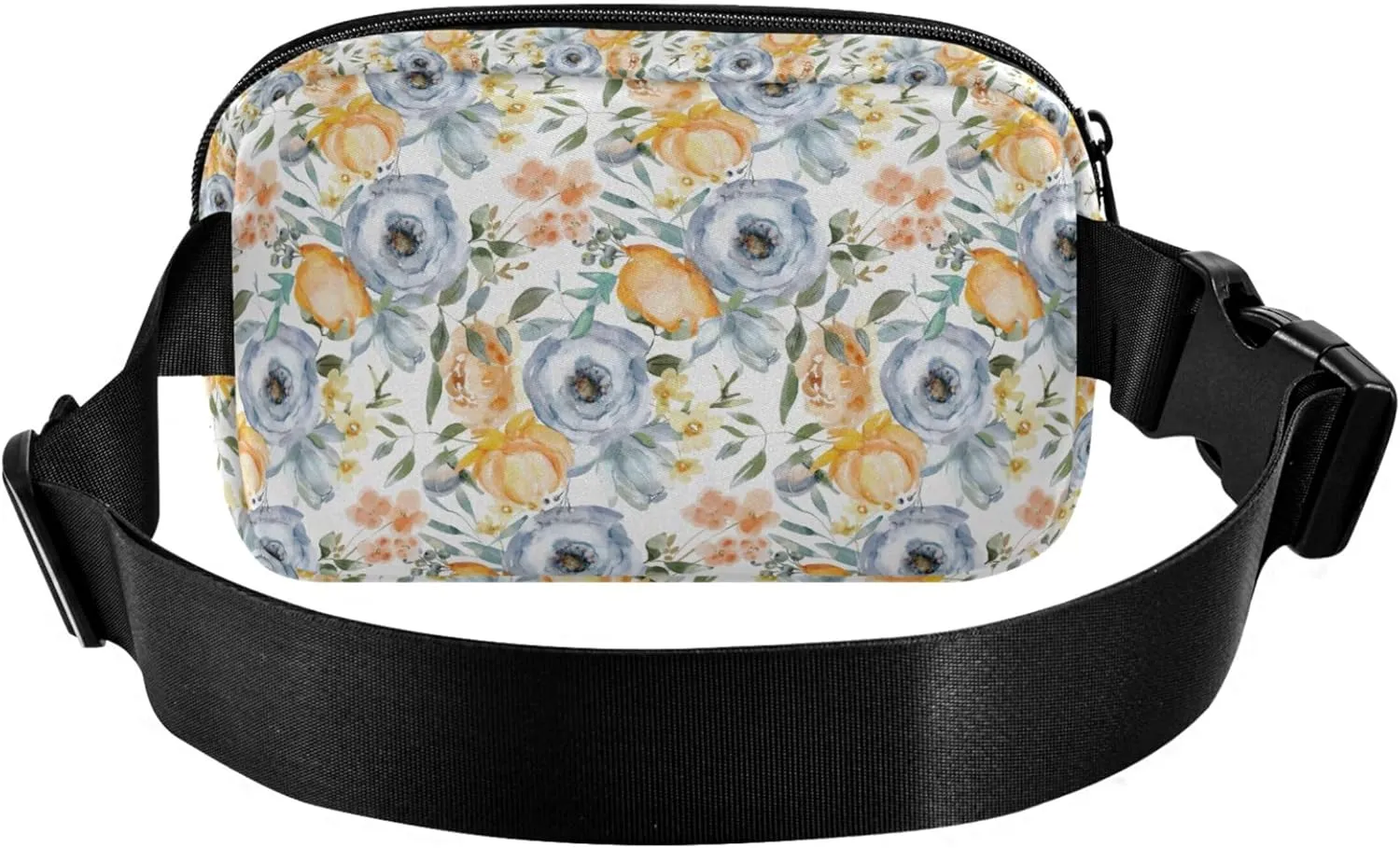 Floral Leaf Flowers Fanny Packs for Women Belt Bag Hip Pouch Waterproof Bright Color Travel Waist Pouch