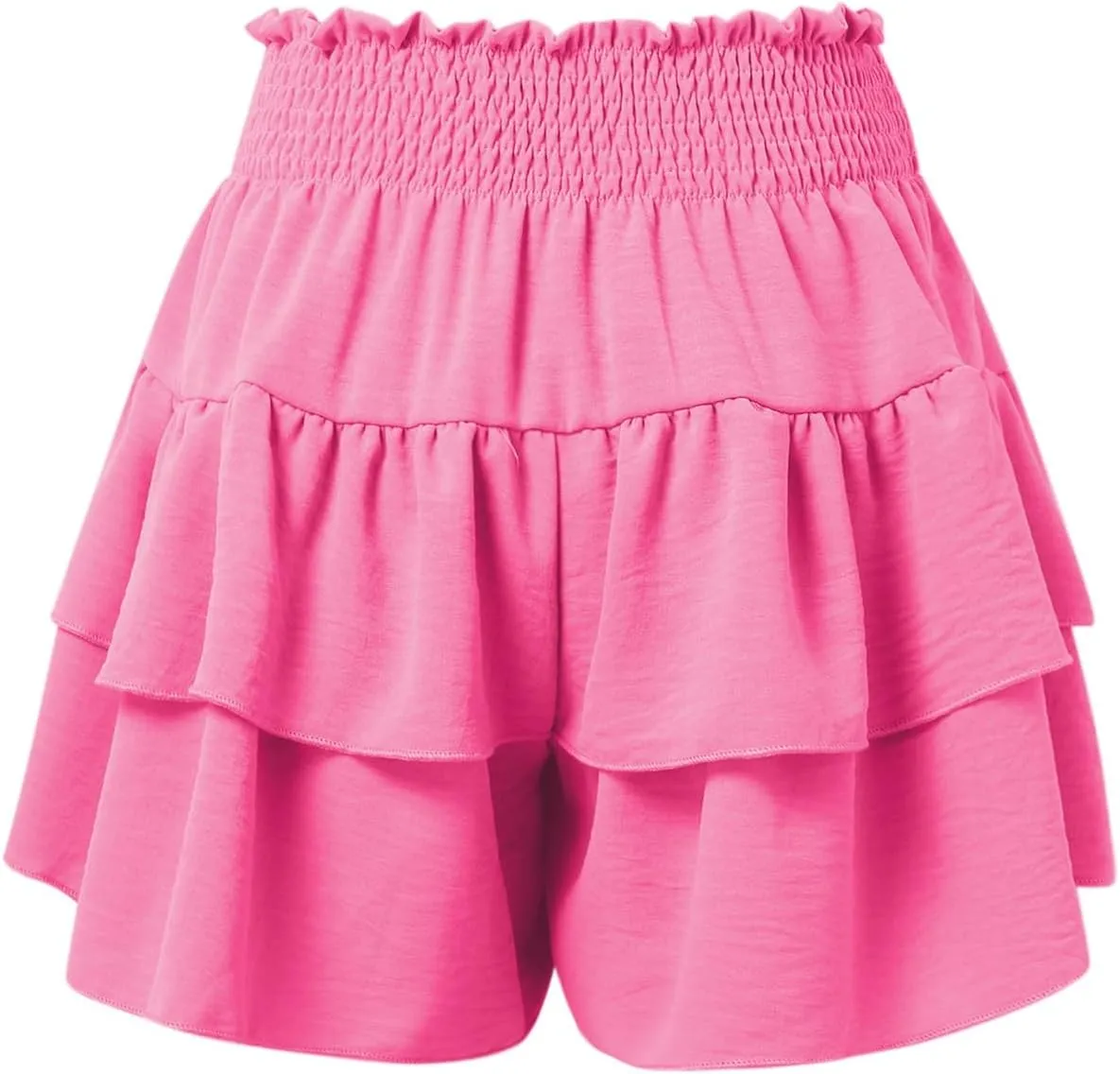Flowy Shorts for Women Casual Elastic High Waisted Boho Skorts Ruffle Mini Skirts Running Tennis Butterfly Shorts