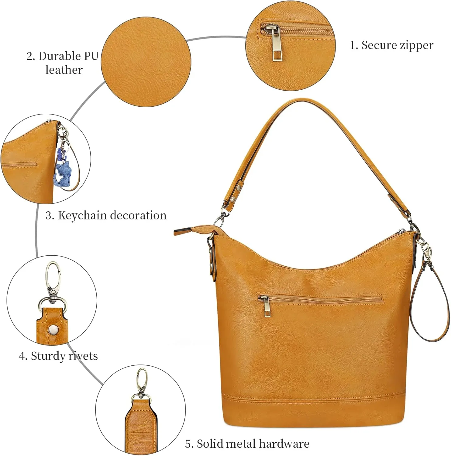 FUKUYIN Purses for Women Large Hobo Handbags Designer Top Handle Satchel Shoulder Purse Soft Faxu Leather Trendy