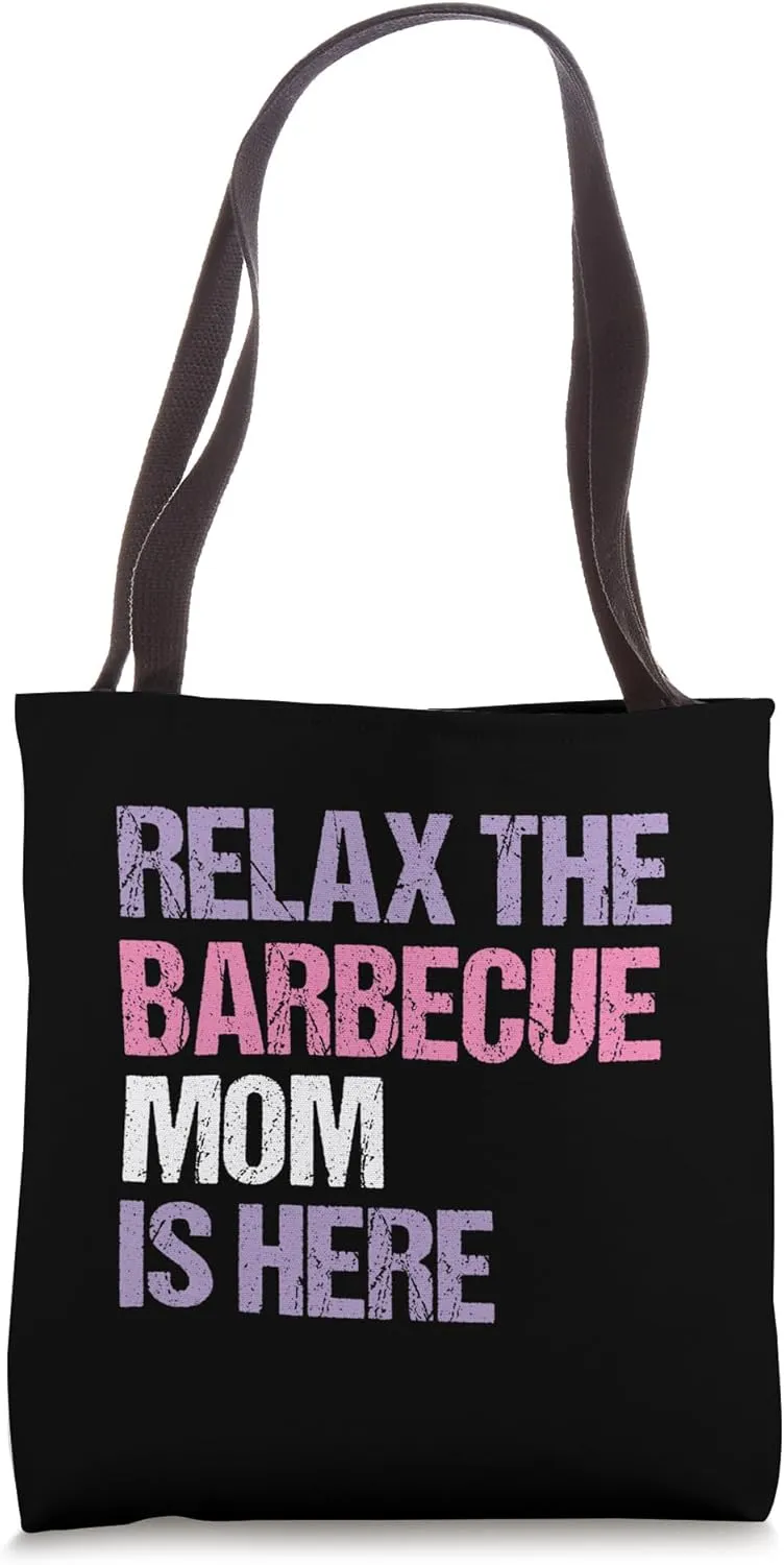 Funny sarcastic Relax The Barbecue Mom Is Here Vintage Tote Bag