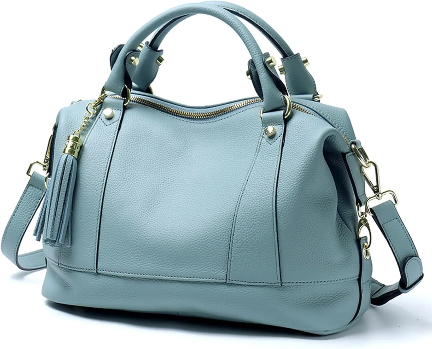 Genuine Leather Purses and Handbags for Women Boston Tote Bags Crossbody Satchel Purse Work Shoulder Handbag