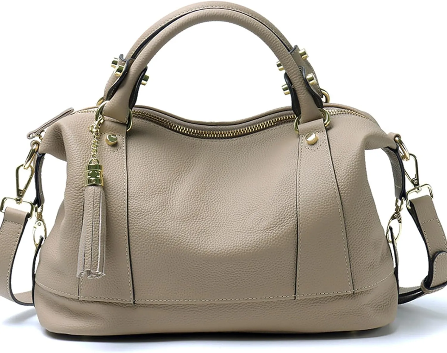 Genuine Leather Purses and Handbags for Women Boston Tote Bags Crossbody Satchel Purse Work Shoulder Handbag