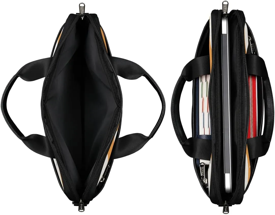 Gradient Geometric Shapes Laptop Shoulder Messenger Bag Waterproof Laptop Briefcase with Handle and Padded Strap Case Sleeve