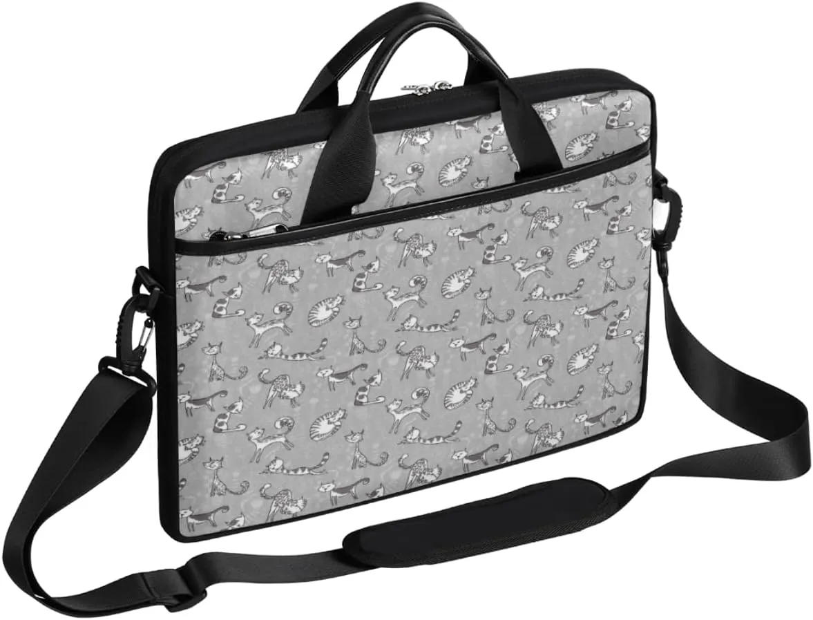 Gradient Geometric Shapes Laptop Shoulder Messenger Bag Waterproof Laptop Briefcase with Handle and Padded Strap Case Sleeve