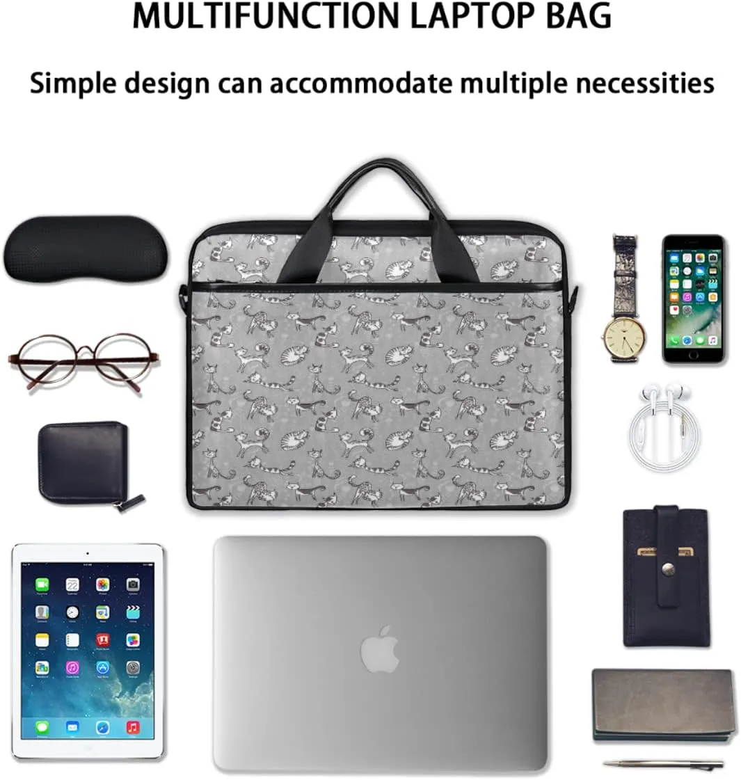 Gradient Geometric Shapes Laptop Shoulder Messenger Bag Waterproof Laptop Briefcase with Handle and Padded Strap Case Sleeve