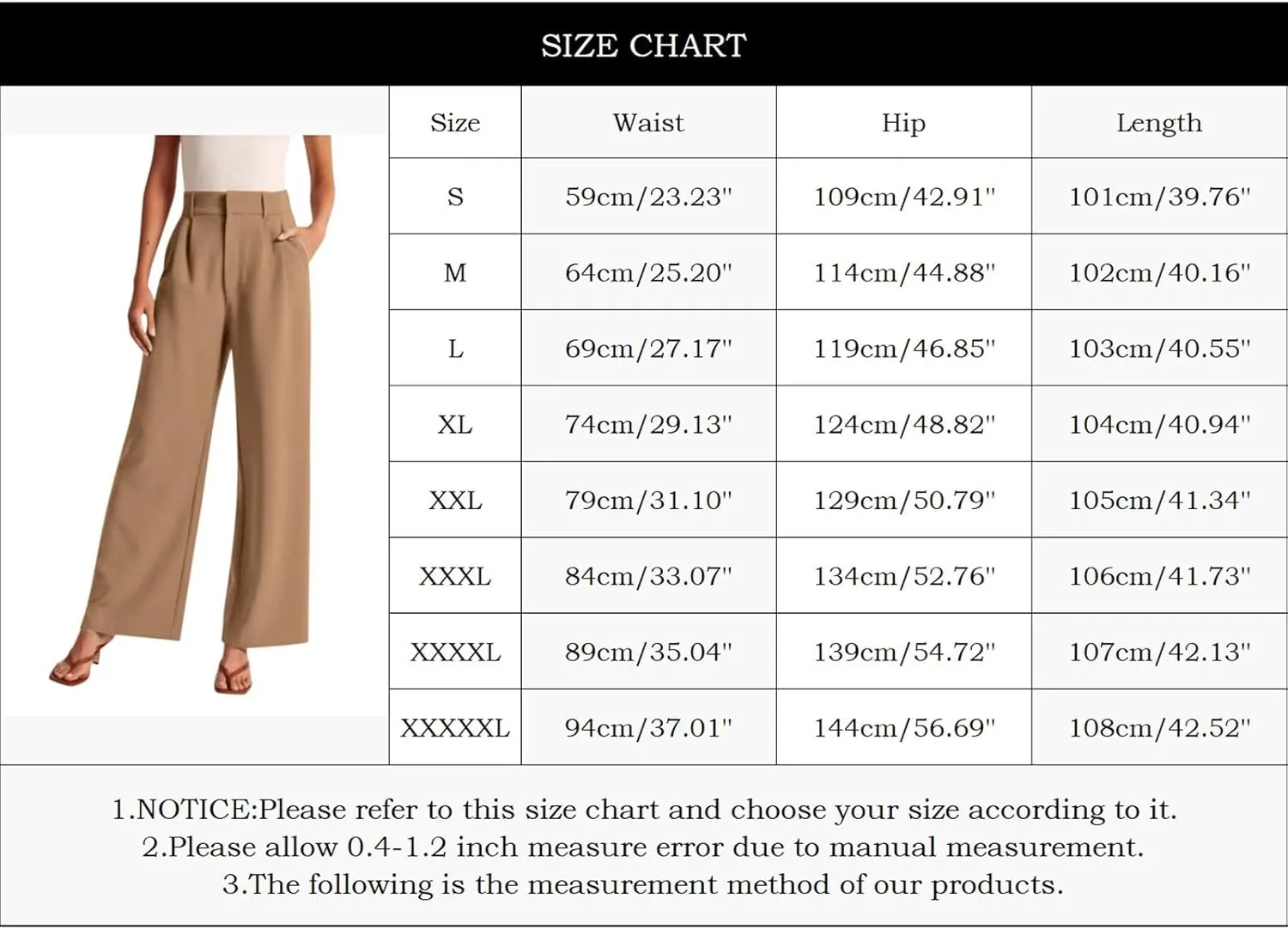 High Waisted Work Pants for Women Business Casual Outfits 2025 Office Dressy Pants Trousers with Pockets