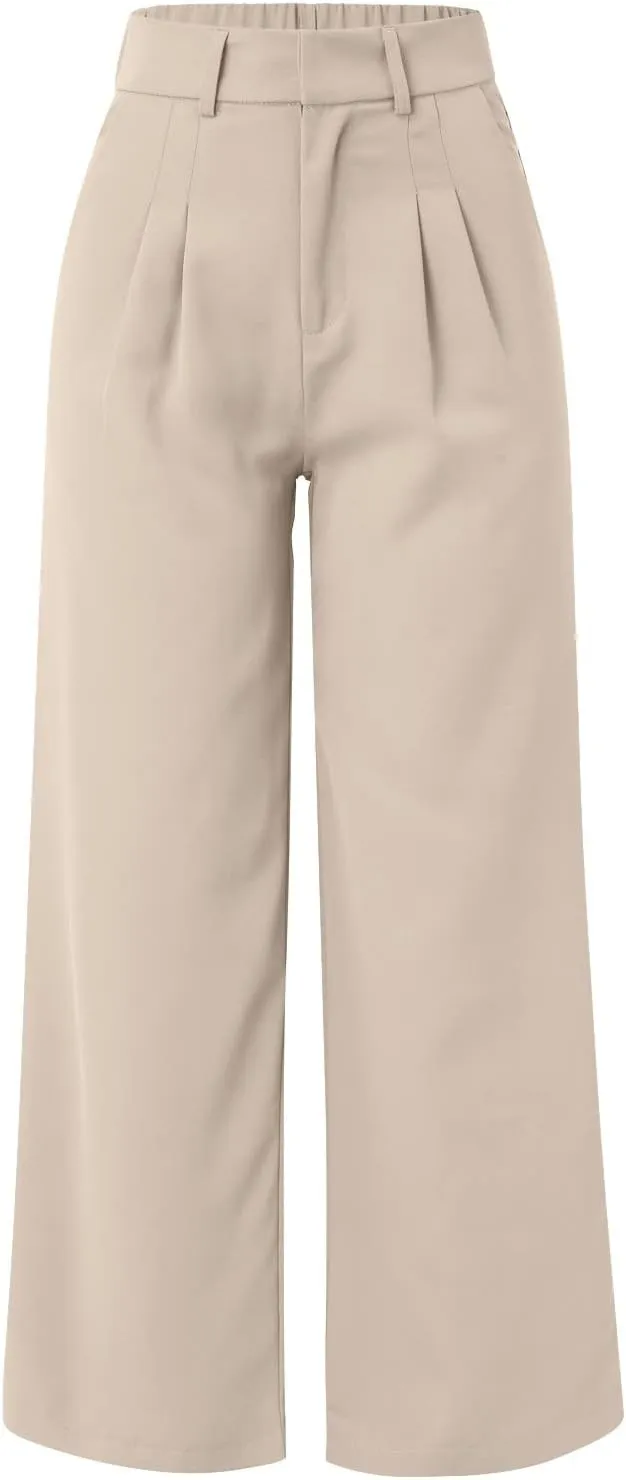 High Waisted Work Pants for Women Business Casual Outfits 2025 Office Dressy Pants Trousers with Pockets