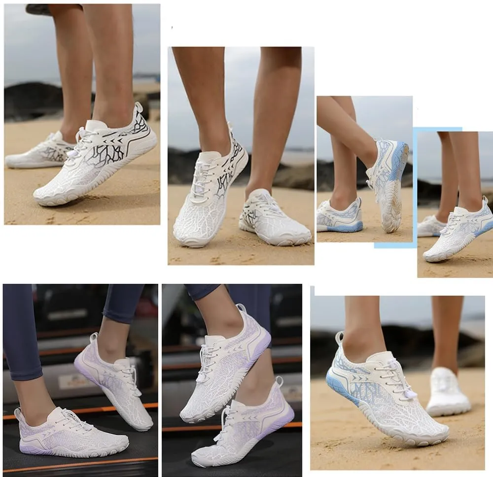 Hike Barefoot Footwear Women Men, Breathable Grounded Athletic Anti-Slip Shoes, Wide Toe Box Walking Beach Sneakers